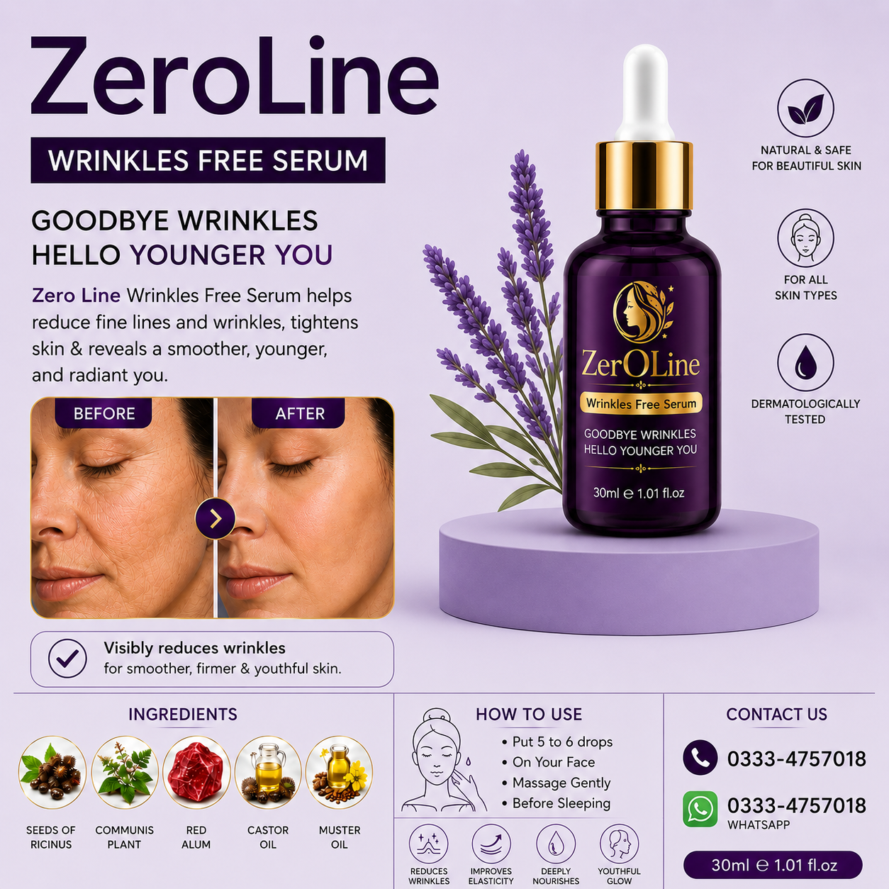 ZeroLine Wrinkles Free Serum – Anti-Aging & Skin Rejuvenation Formula